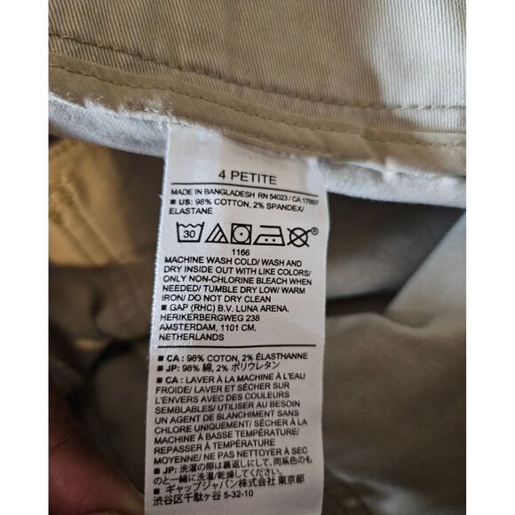 Banana Republic Girlfriend Authentic Chino Pants Womens Size 4P Casual Comfort - Picture 9 of 9